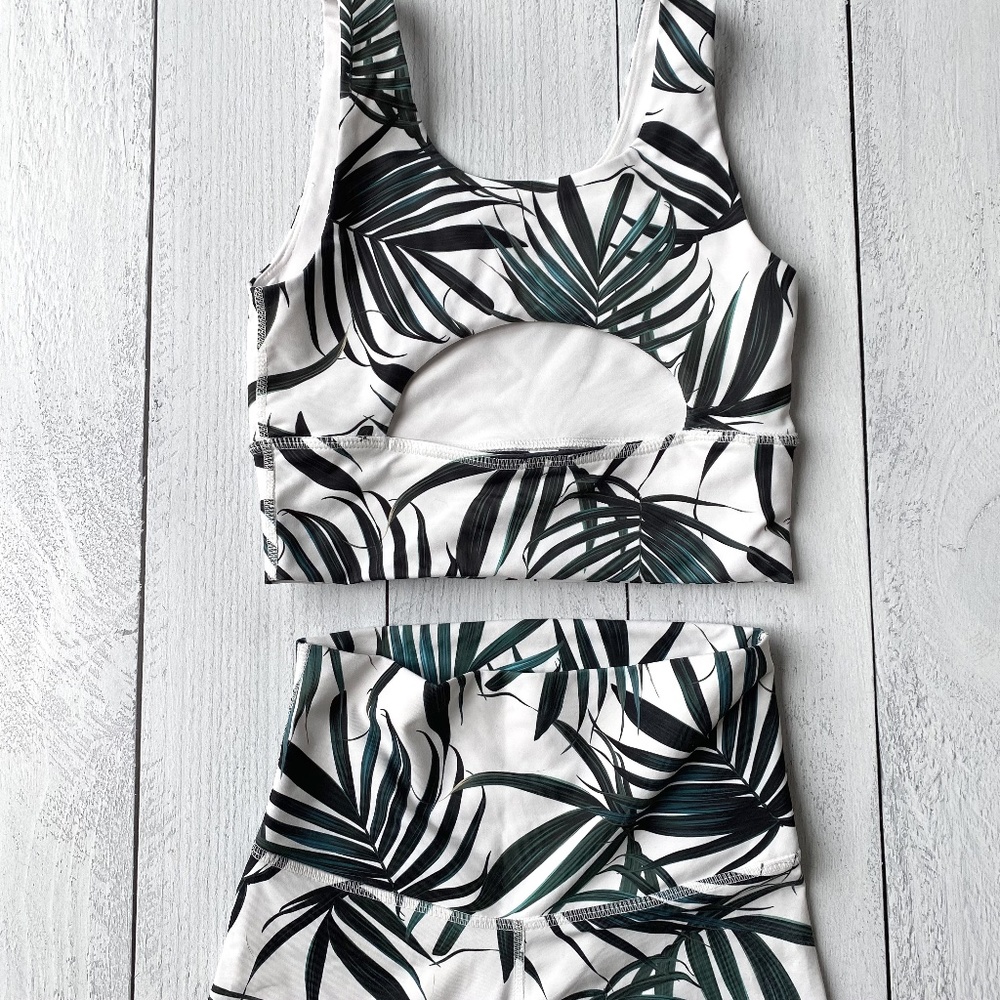 DYI Summer Palm Legging and Bra Set